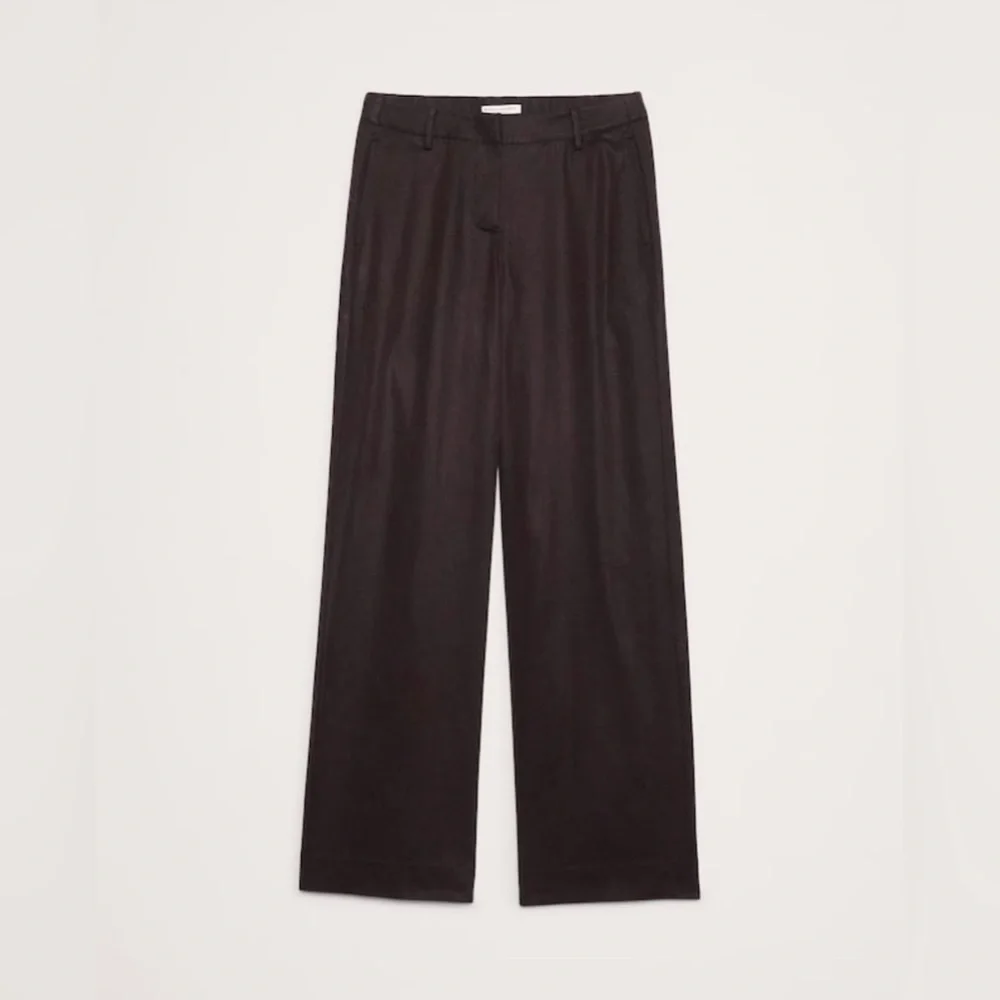 NWT Banana Republic Wide Leg Everyday Ganache Brown Pant Sz M (#713473)